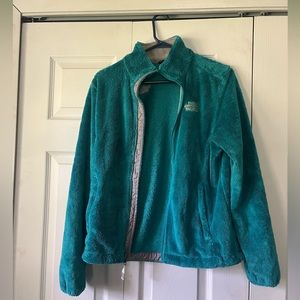 North Face Small Teal Zip-up Jacket